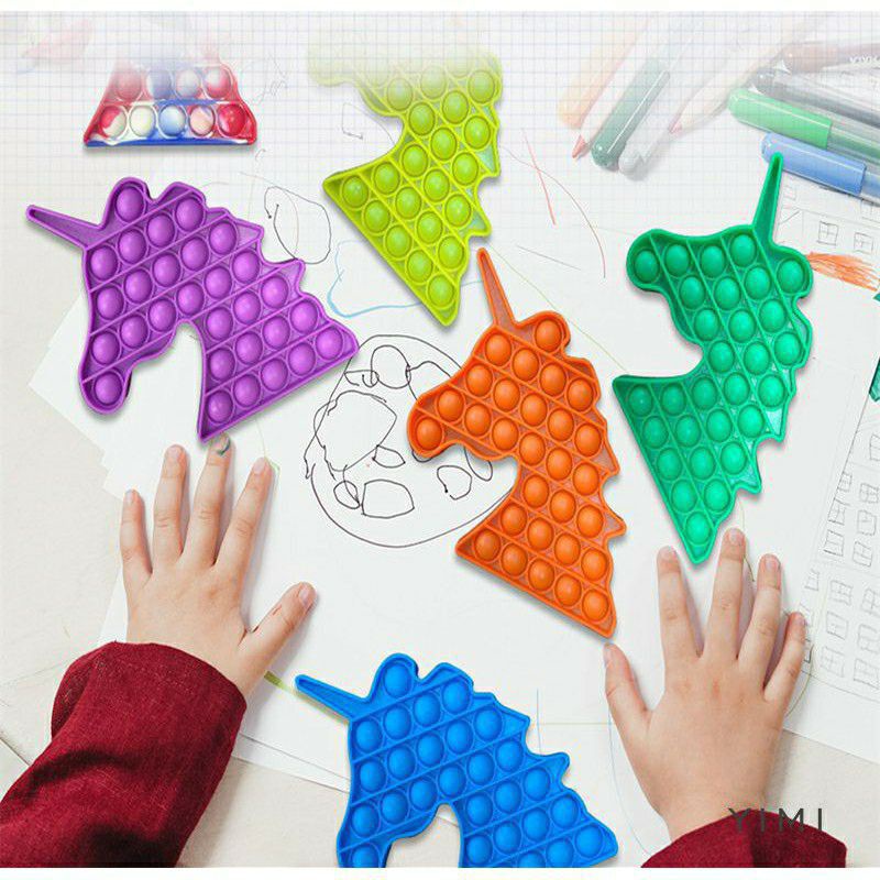 [Ready]1 mainan edukasi anak Indonesia murah pop it unicorn among us rainbow-7