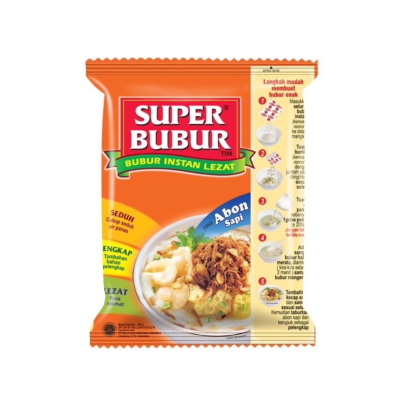 

Super Bubur Instan Rasa Abon Sapi 49 gram