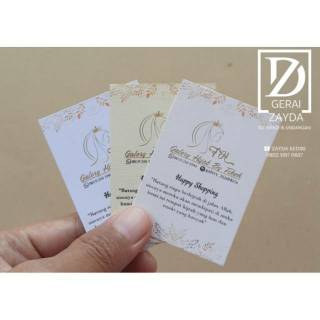 Kartu Nama Kartu Ucapan Terimakasih Untuk Olshop Shopee Indonesia