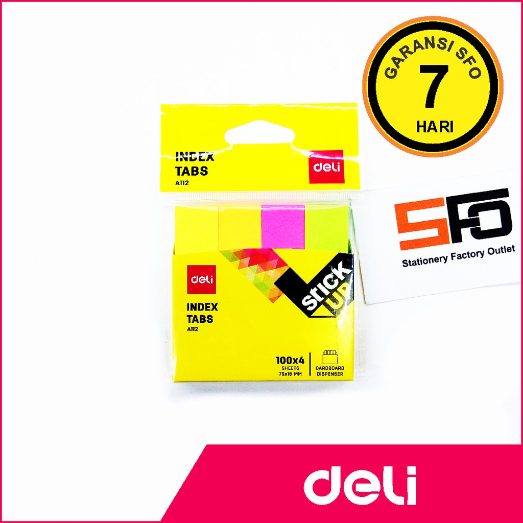 

Index Tabs Deli 4 Warna A112 (76x19 mm)