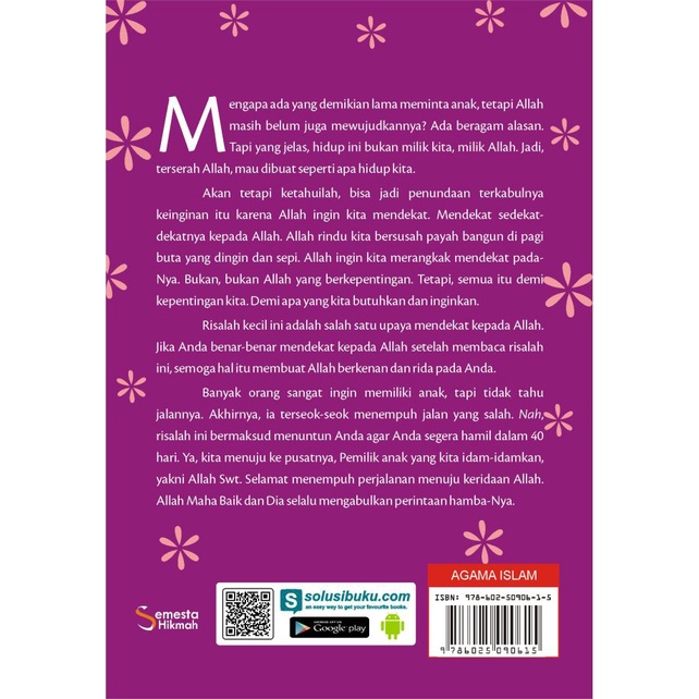 Buku Islami: 40 Hari Menjemput Kehamilan - Buku Kehamilan Buku Agama Islam Panduan Hamil Best Seller-2