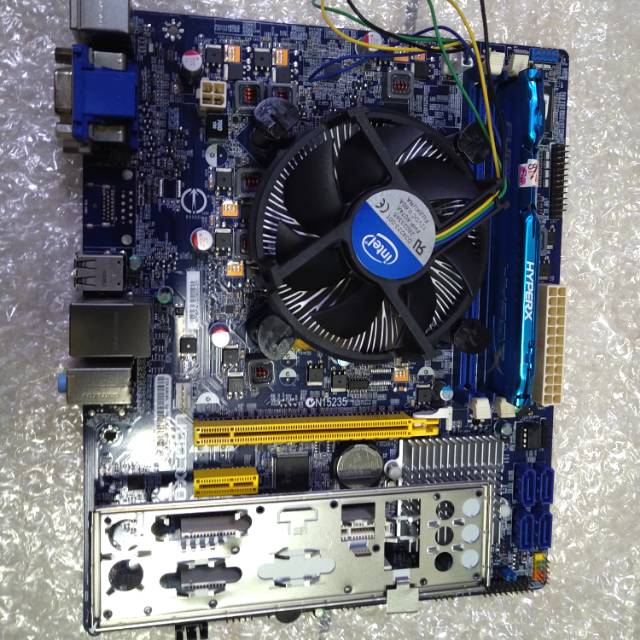 Paket mainboard lga 1155 H61 ddr3 prosesor gen 3 core i5 3470 ram 8gb hyper plus fan