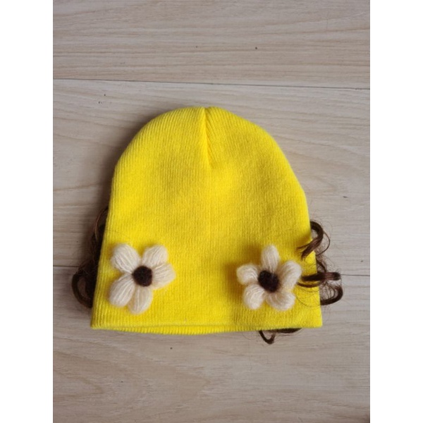 Preloved topi bayi rambut palsu