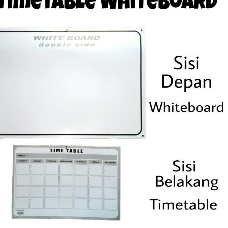 

63 TIME TABLE WHITEBOARD 2 SISI 48 X 32 CM ➦ ➦