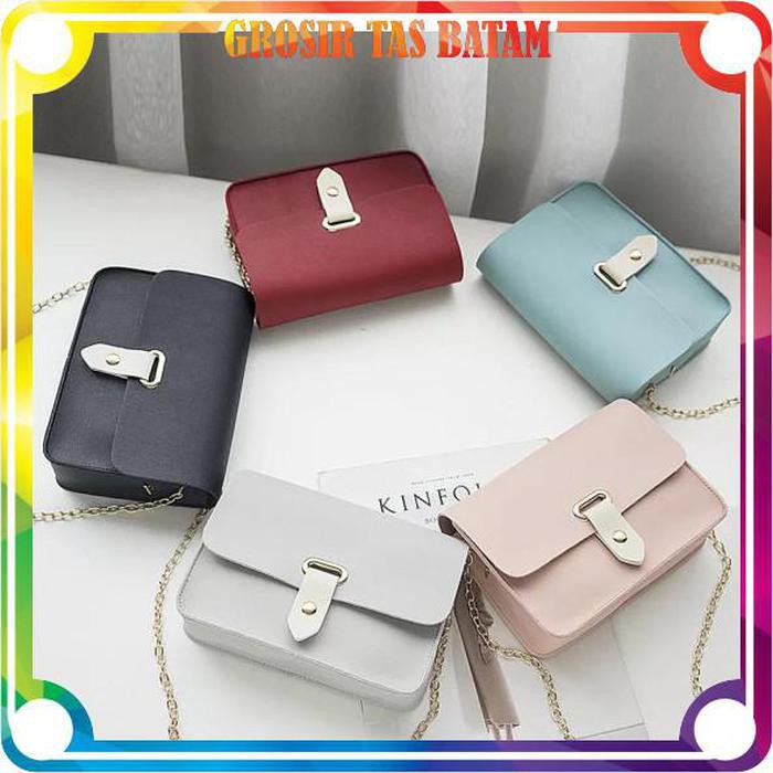 

lidya_viani W088 Tas Selempang Elegan Wanita Fashion Kulit Pu Slempang Sling bag Import Batam COD