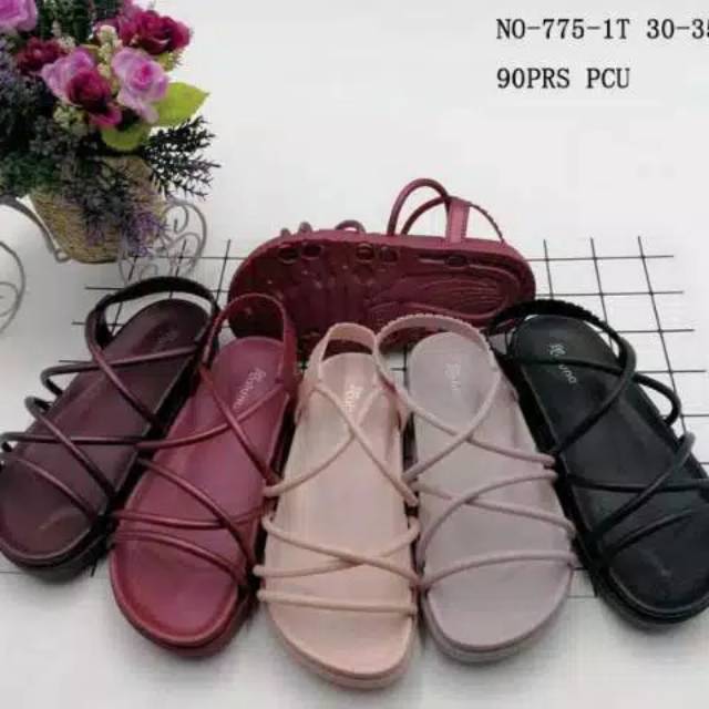 Melissa Cosmics Sandals by Calamary Shop / Sendal Tali Jelly Wanita Import / Sendal Wedges Wanita