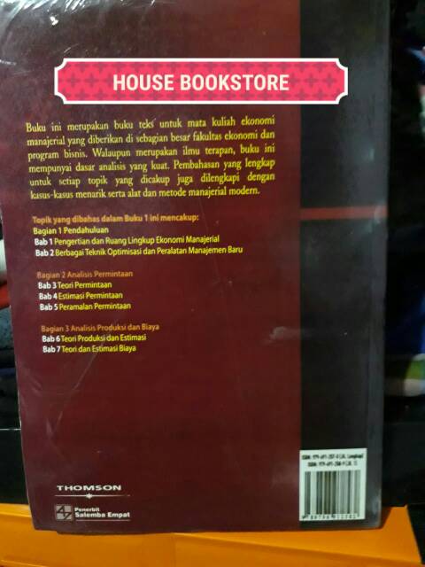 MANAGERIAL ECONOMICS  KERTAS : HVS PUTIHBUKU 1 EDISI KELIMAPENULIS : DOMINICK SALVATORE-1