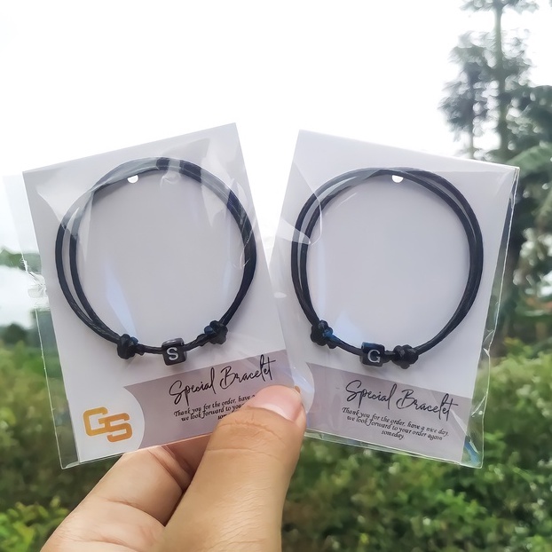 ( Custom) Gelang pria-wanita/ gelang couple/gelang tali/ gelang couple inisial nama