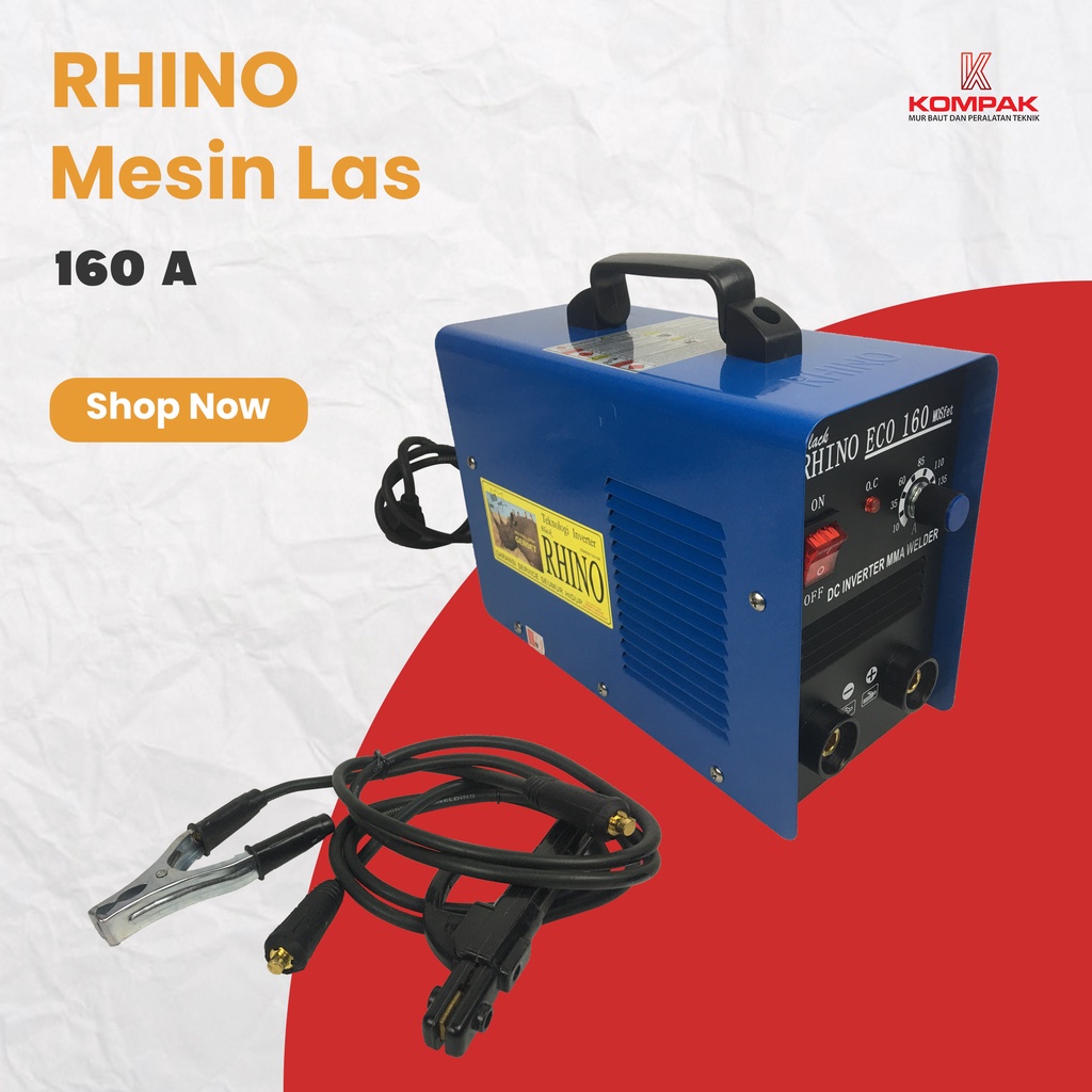 Mesin Las RHINO 160A / Trafo Las Rhino ECO 160 A Inverter Rhino 160e