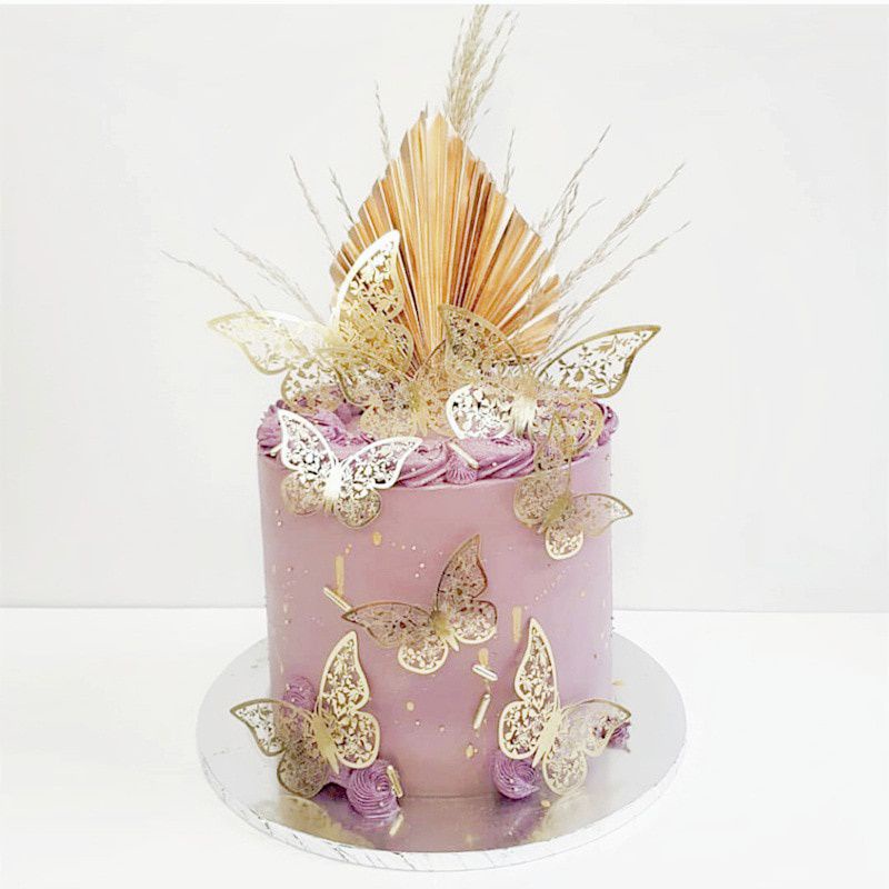

TOPPER KUPU KUPU GOLD EMAS 3D 3 DIMENSI HIASAN DEKORASI CAKE ELEGAN BUTTERFLY KUPUKUPU EMAS SILVER PINK