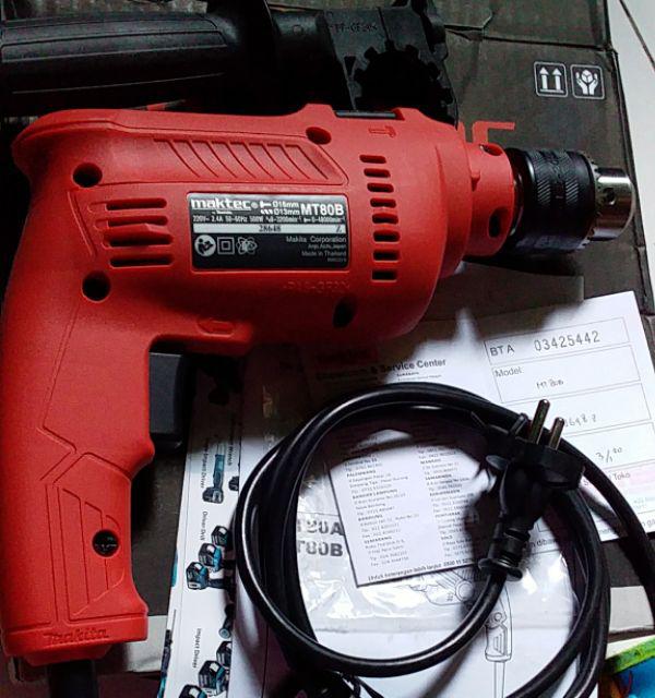 Maktec Mt80b Mesin Bor Listrik Besi 16mm Beton Tembok Mt-80b / Mt 80 B