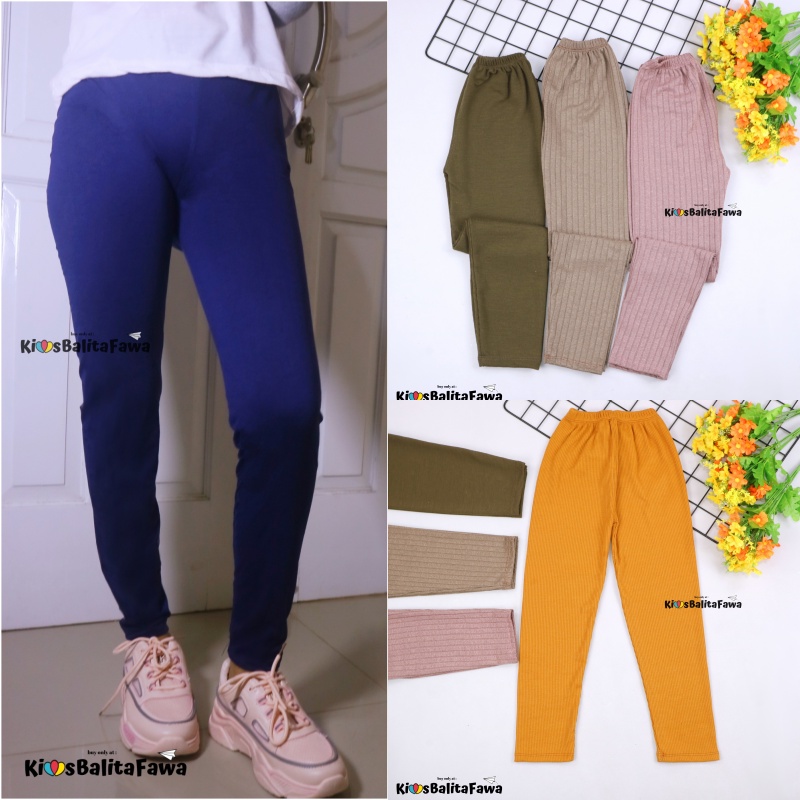 Legging Sheila uk 12- 15 Tahun / EXPORT QUALITY Leging Import Anak Perempuan Celana Ketat Panjang Babycinnamon