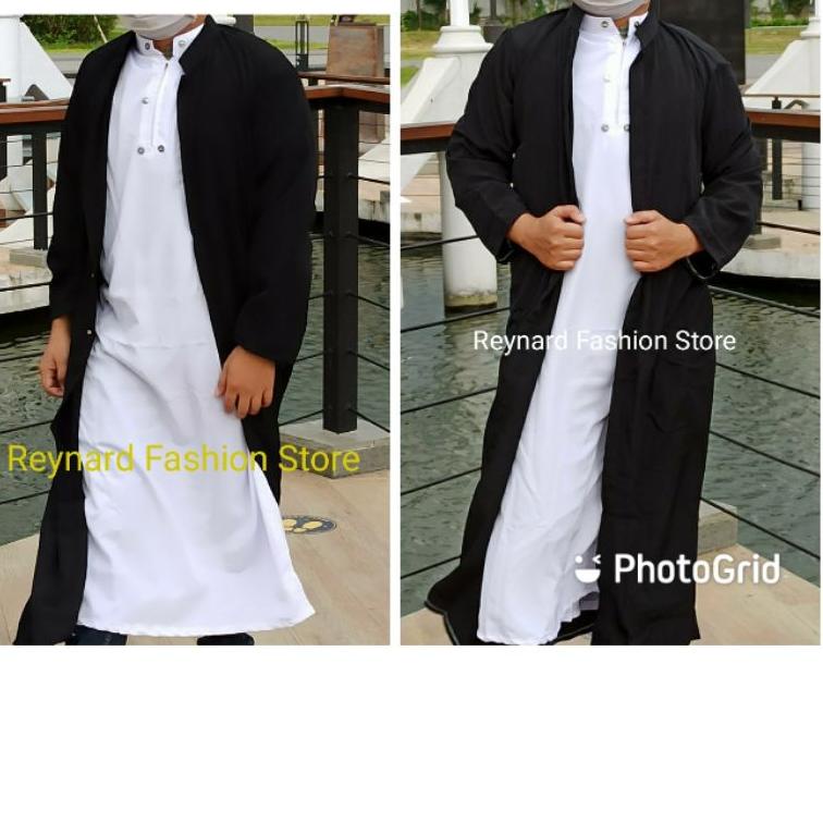 <J-OOQ> <♡> Jubah gamis tob arab luaran Remaja Pria Dewasa gamis belah luar yaman jubah habib ori ju