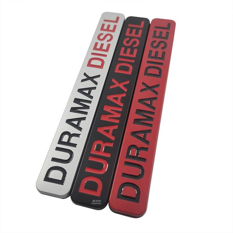 1pc Stiker Emblem Logo Tulisan Duramax Diesel Bahan Metal Untuk Dekorasi Mobil