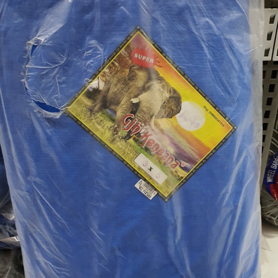 TERPAL HUJAN UKURAN A4S 3x5  PLASTIK-KOLAM-TENDA-TUTUP TRUK SILVER-BIRU/COKLAT A4S 3x5