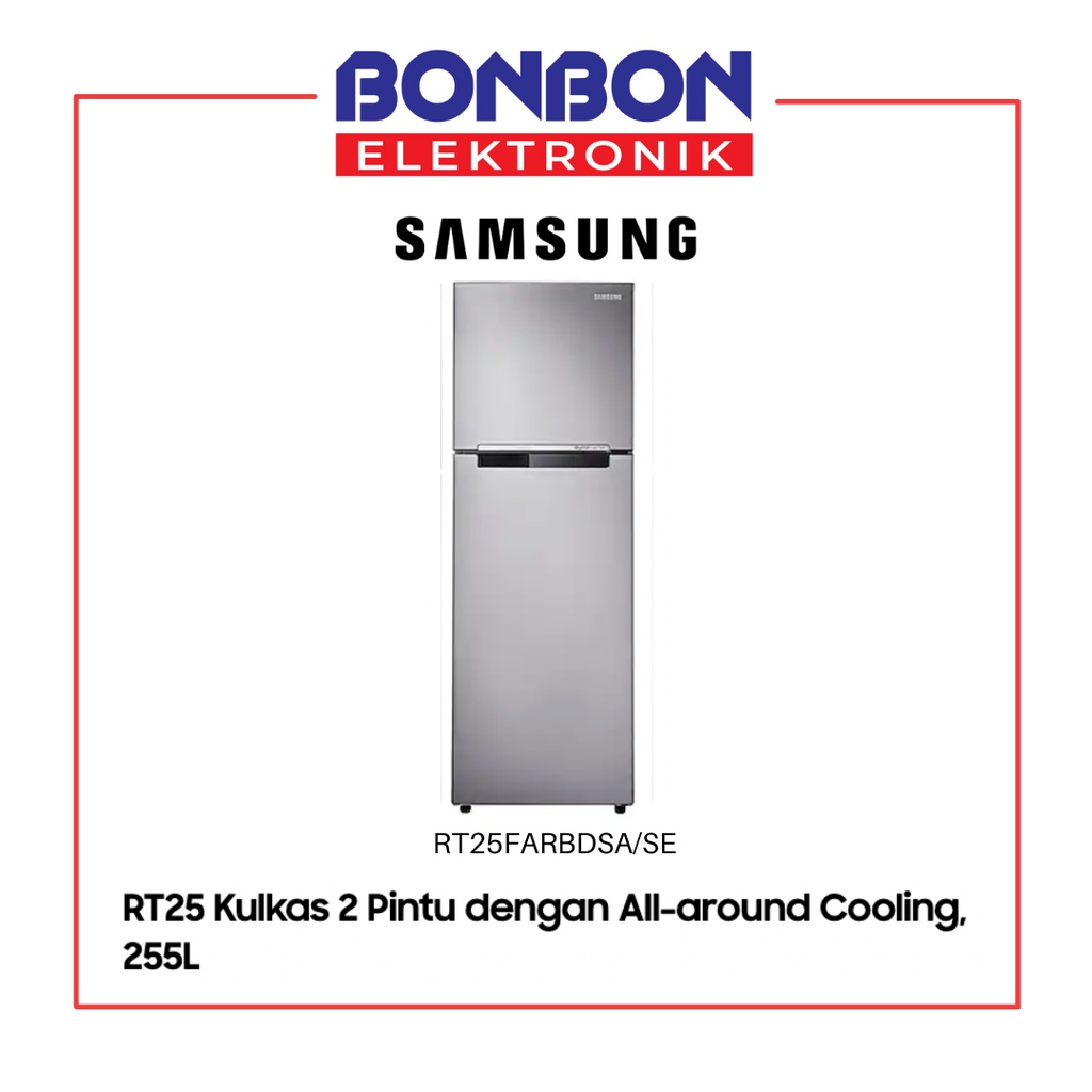Samsung Kulkas 2 Pintu RT25FARBDSA Digital Inverter 255L RT25