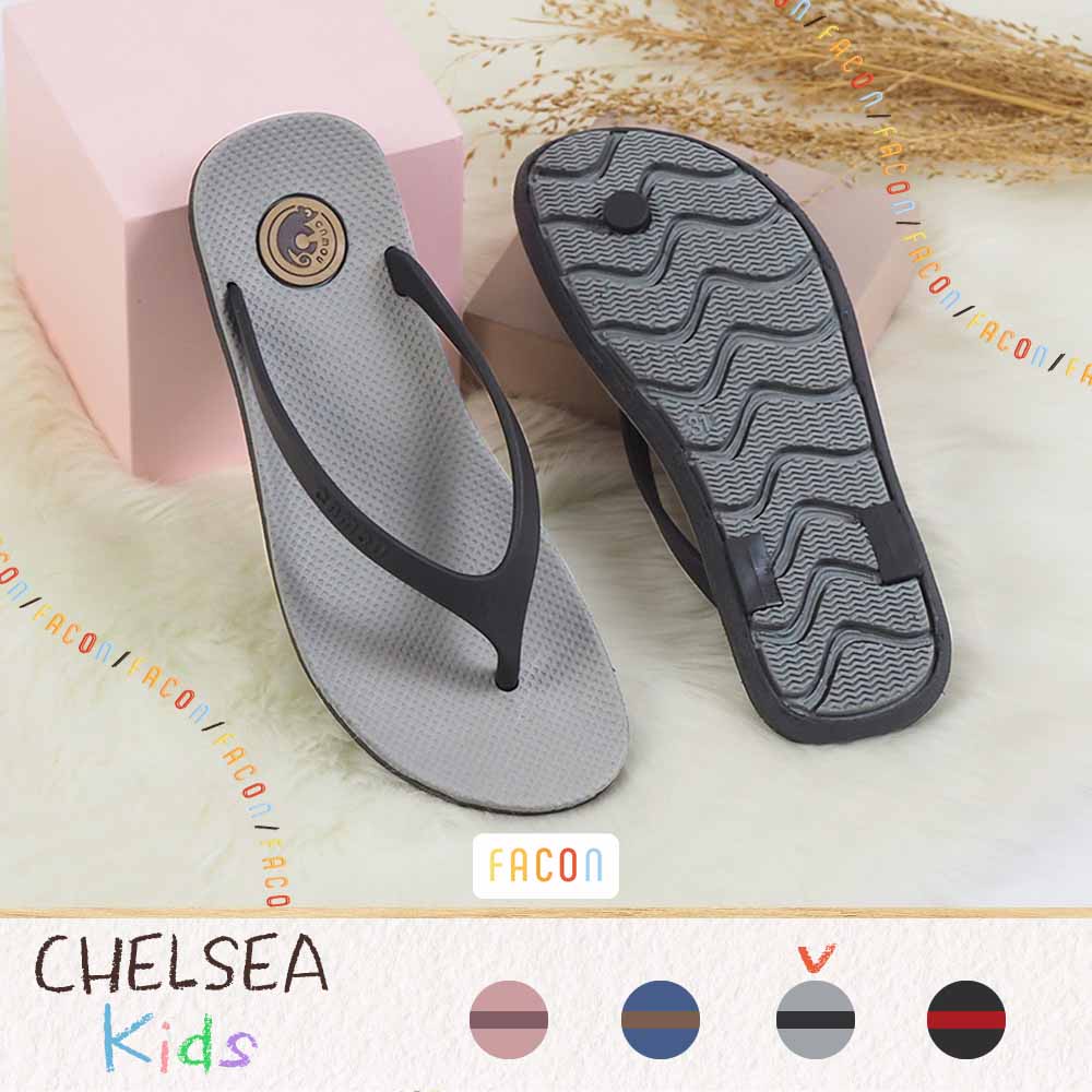 BARU Sandal Jepit Anak Perempuan Karet Anti Slip Original CAMOU - CHELSEA KIDS Vanilla