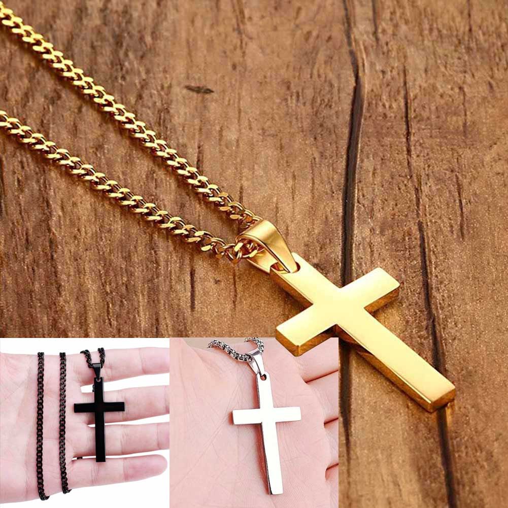 Cross Pendant Necklace New Design Stainless Steel Pendant Men Women Necklace