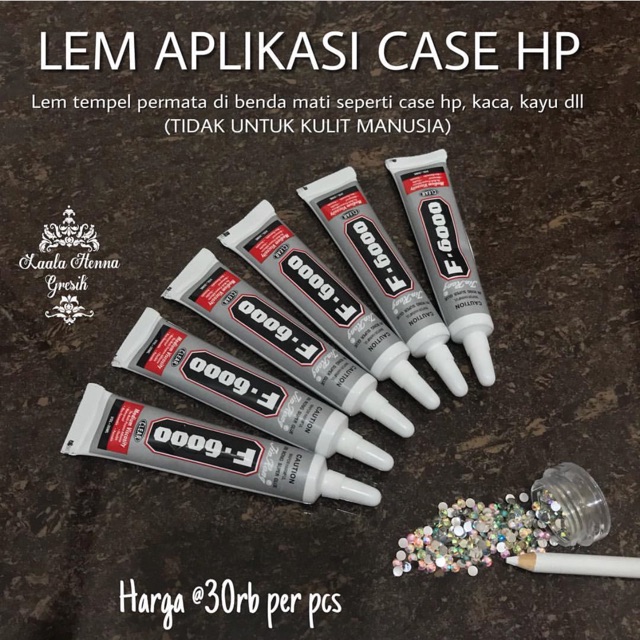 

Lem aplikasi case Hp atau benda mati lainnya