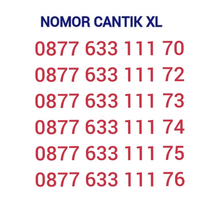Nomor cantik XL Nomor cantik XL