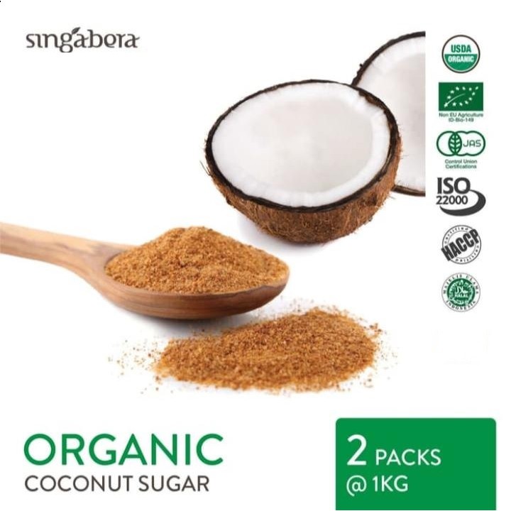 

Singabera Organic Coconut Sugar (Gula Kelapa Organik) - 2 x 1kg pouch