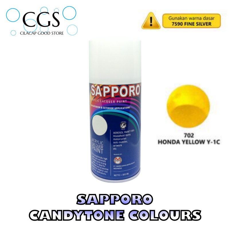 SAPPORO 702 CANDYTONE YELLOW - cat sapporo kuning candy - sapporo candy kuning - sapporo candy yello
