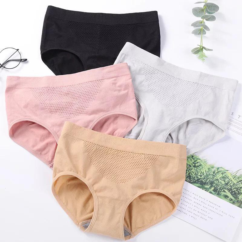 ✅𝐅𝐎𝐈𝐒𝐒® Celana Dalam Wanita / Pelangsing Model Mid Waist Seamless Bahan Breathable 1028