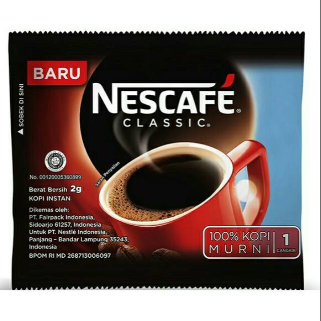 Jual Nescafe Classic Sachet 2g isi 10 Shopee Indonesia