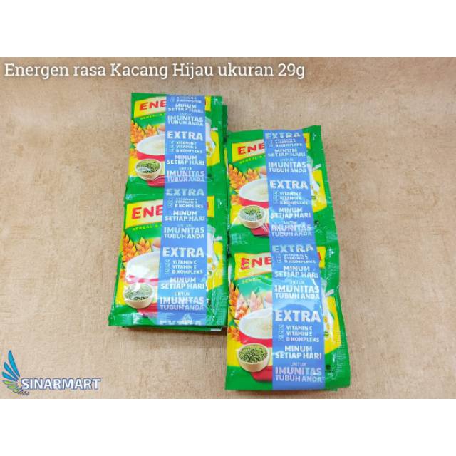 

ENERGEN KACANG HIJAU 29G RENTENG / RENCENG / SACHET