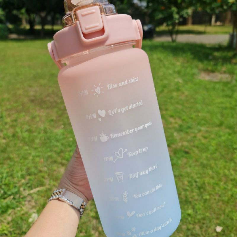 BOTOL MINUM MOTIVASI 1500L + STIKER - BOTOL MINUM KEKINIAN -BOTOL MINUM VIRAL