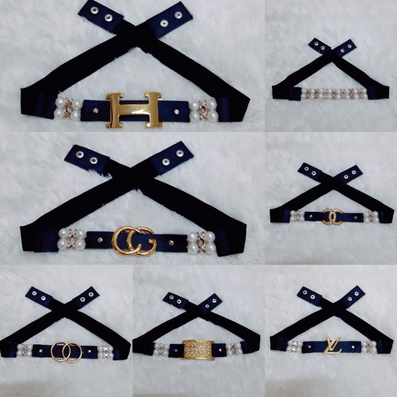 ikat pinggang karet mutiara fashion belt korea belt elastis