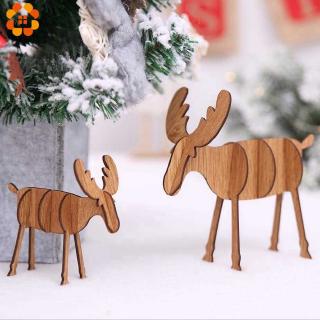 1Pc Ornamen Liontin Desain Rusa Bahan Kayu untuk Dekorasi 1Pc Ornamen Liontin Desain Rusa Bahan Kayu untuk Dekorasi