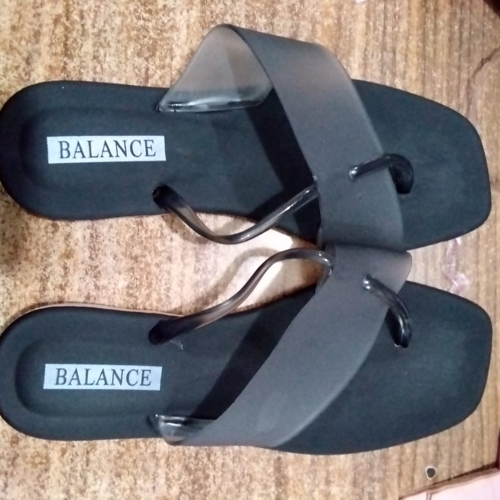 Women's flip flops jelly import Balance 1203-12 size 37-40 Sandal jepit jempol transparan Terlaris