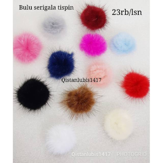 Bulu seriigala pom pom per1pcs