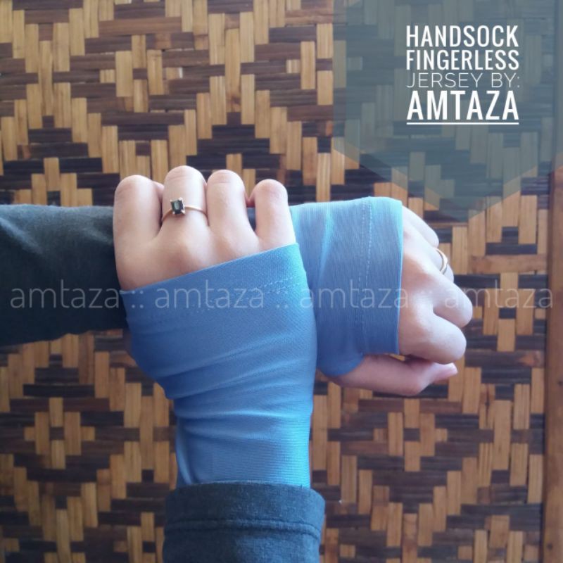 [BISA COD] Handsock Fingerless Jersey Polos Premium by Amtaza | handsock jempol polos amtaza | manset jempol polos amtaza