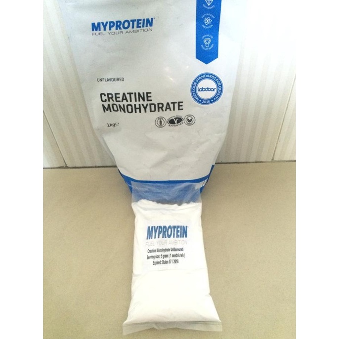 Best Seller Myprotein Creatine Monohydrate 300 Gram Repack / Eceran Unflavoured Uk