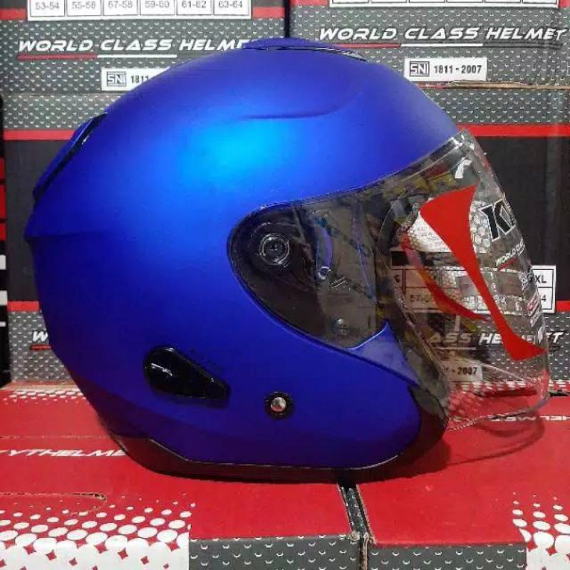Helm KYT Kyoto biru doff
