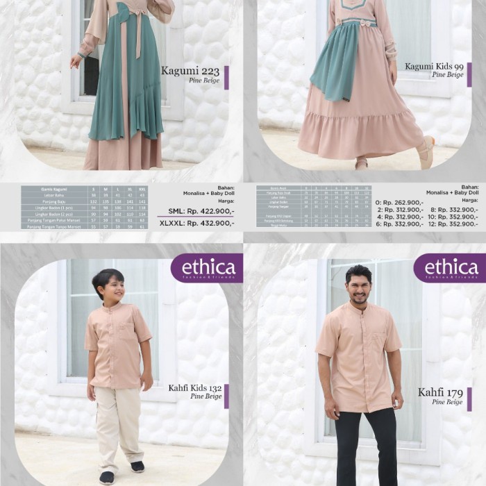 Set-Family-Muslim-Busana- Baju Sarimbit Keluarga Elfa 218 -Busana-Muslim-Family-Set.