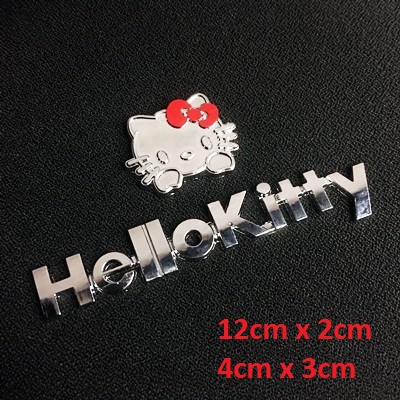 Tempelan Stiker Emblem Chorme HK Hellokitty Hello Kitty Kualitas Premium