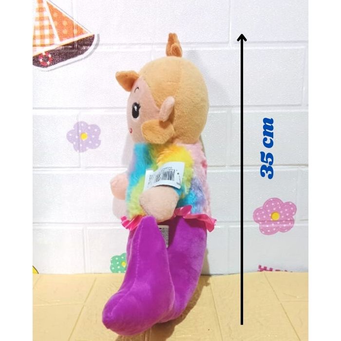 Boneka Mermaid Baju Rainbow, Boneka Putri Duyung Baju Pelangi