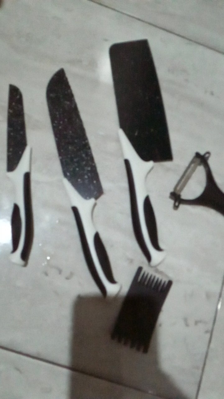 Promo Pisau Batu Maifan Tajam Pisau Set 5in1 Set Dapur Lengkap Plus Kupasan / Pisau Set Murah