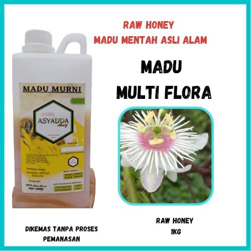 

[Madu Asyadda] Nektar Bunga Multiflora 500gr & 1000gr - Raw Honey