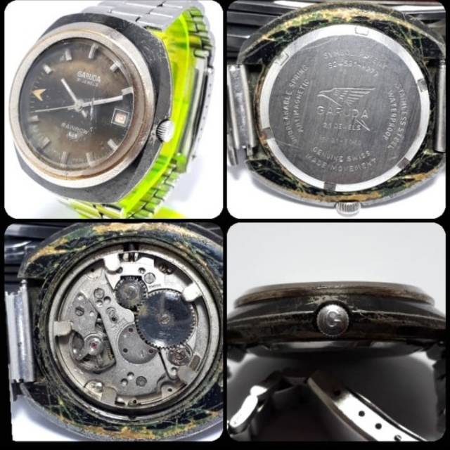 

GARUDA S24581. Vintage Manual Winding. Swiss Made. Big Casing. Putar Langsung Jalan