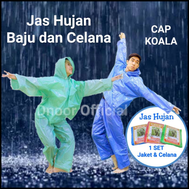 Jas Hujan Baju dan Celana Setelan Plastik LDPE dan HDPE KOALA JALAK