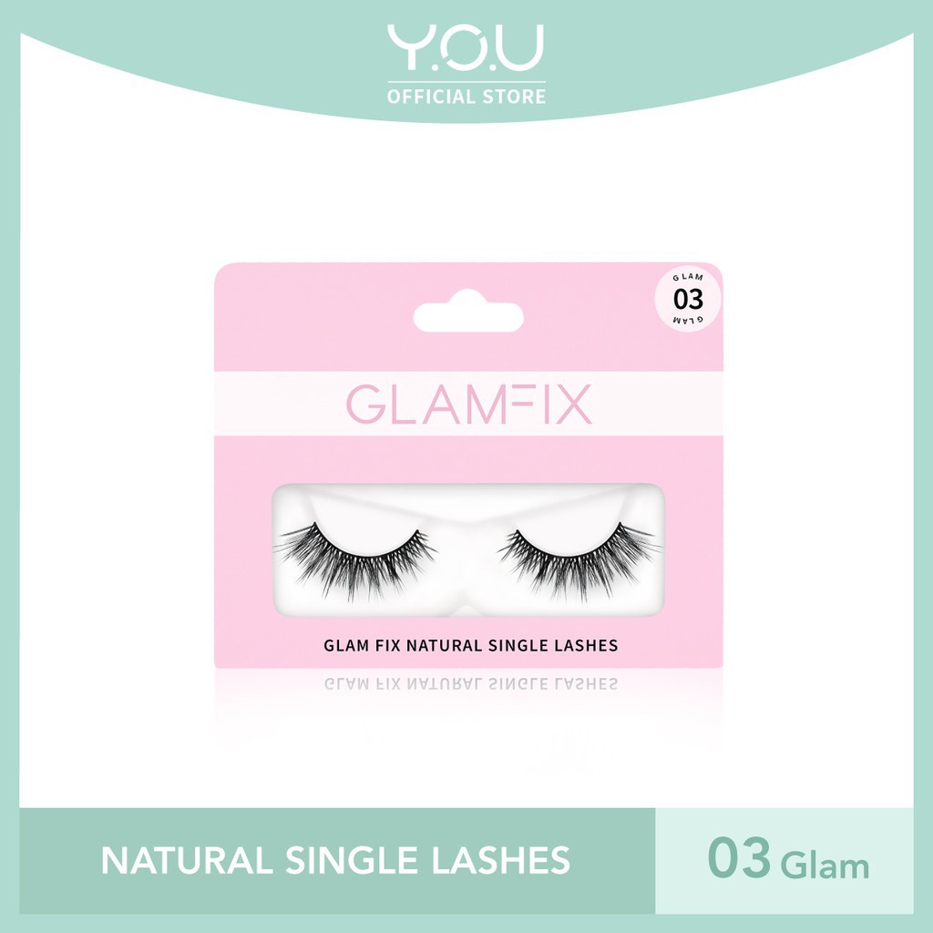GlamFix Natural Single Lashes Glam Fix False Eyelashes Bulu Mata Palsu Natural Y.O.U (KIM)