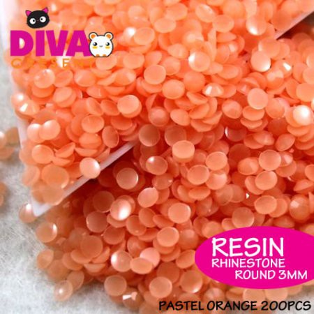 DEKORASI SLIME / NAIL ART RESIN RHINESTONE ROUND 3MM HIASAN KUKU