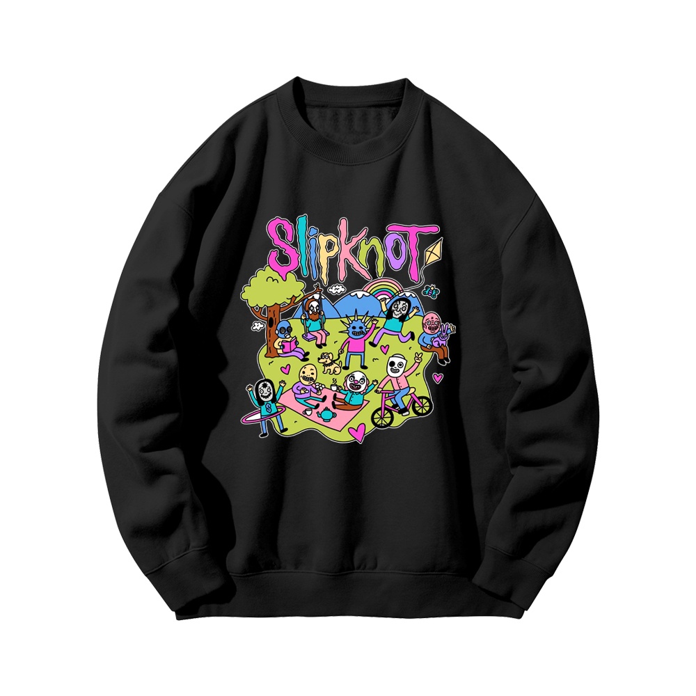 CREWNECK BAND METAL SLIPKNOT | SWEATER PRIA WANITA DISTRO MUSIK ORIGINAL HALUS DAN TEBAL