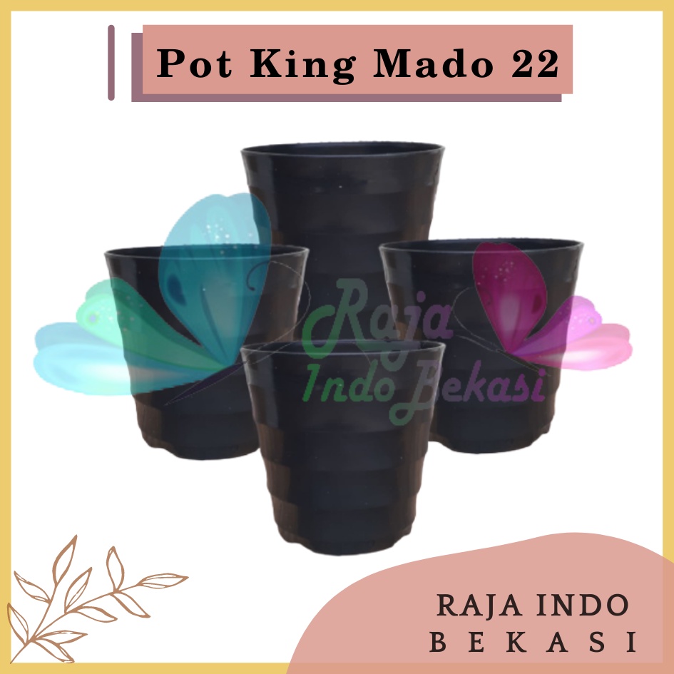 Pot King Mado 22 Hitam Da 18 Cm By Garden Of Love Pot Plastik Lucu  Murah  Mirip Pot Tawon 18 21 Putih