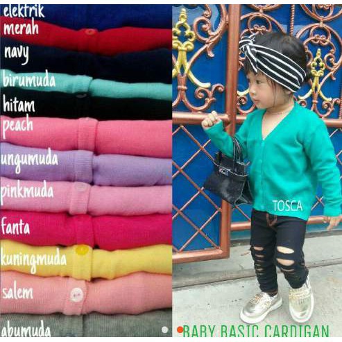 Baby Basic Cardigan | Baju Cardigan Rajut Anak