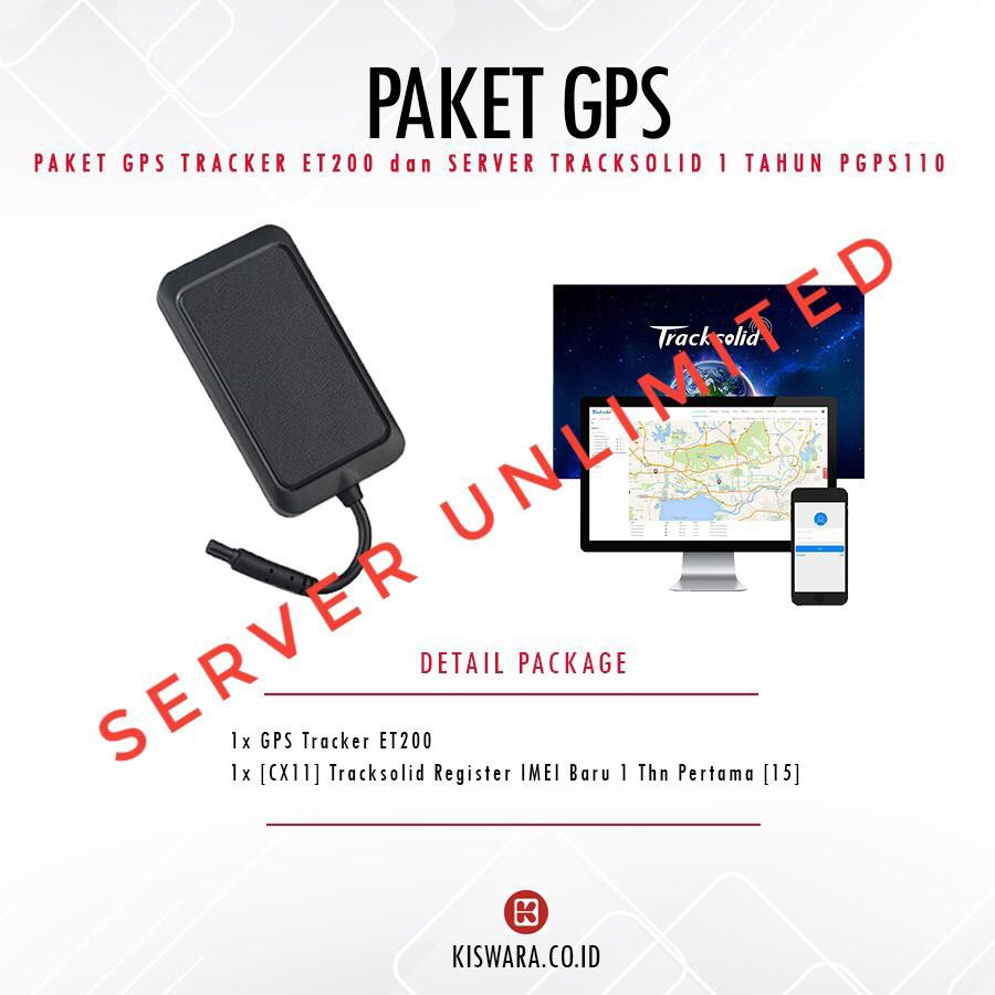 GPS TRACKER ET200 dan SERVER TRACKSOLID UNLIMITED dan KARTU HALO 1 TAHUN - PAKET